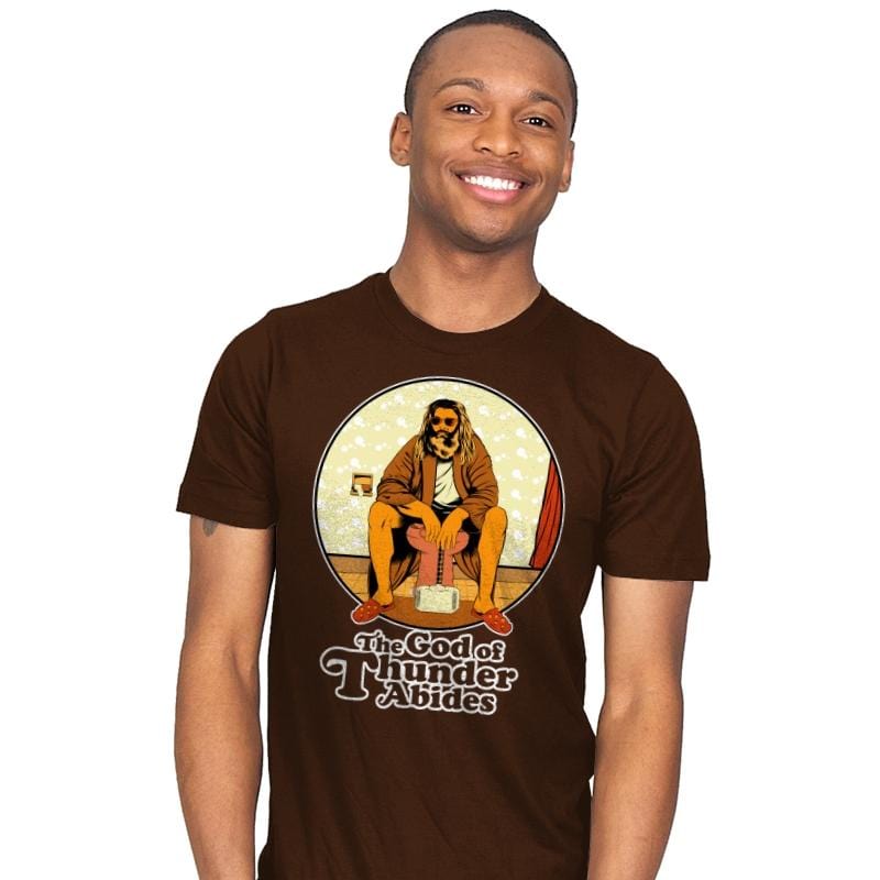 The God of Thunder Abides - Mens T-Shirts RIPT Apparel Small / Brown