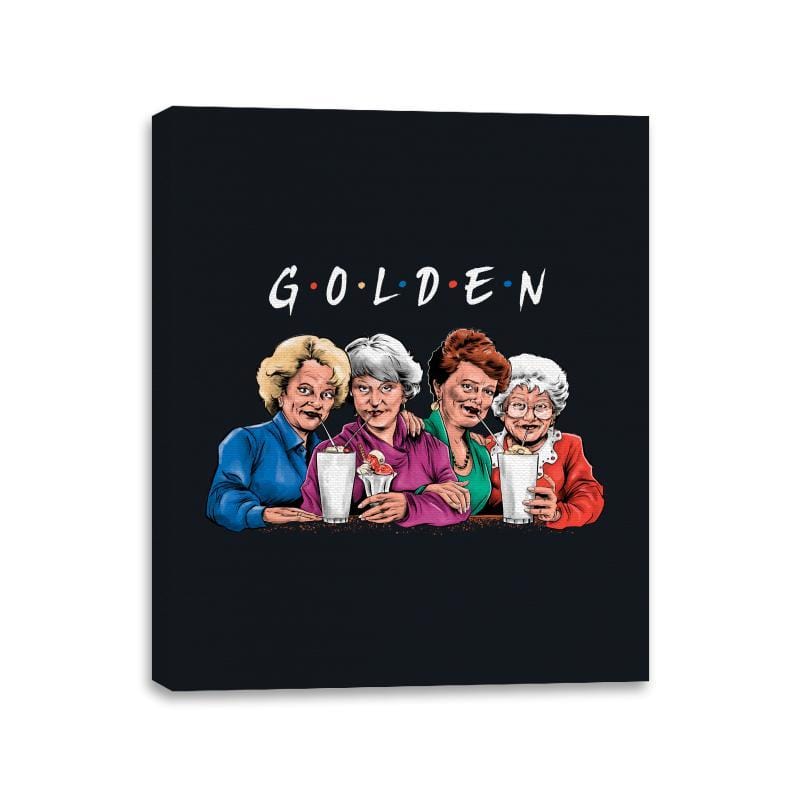 The Golden Friends Remix - Canvas Wraps Canvas Wraps RIPT Apparel 11x14 / Black