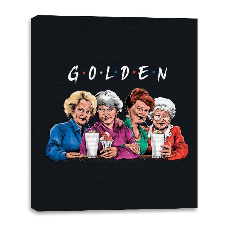 The Golden Friends Remix - Canvas Wraps Canvas Wraps RIPT Apparel 16x20 / Black
