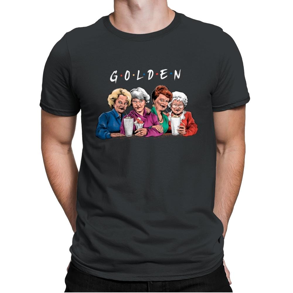 The Golden Friends Remix - Mens Premium T-Shirts RIPT Apparel Small / Heavy Metal