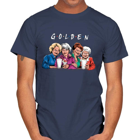 The Golden Friends Remix - Mens T-Shirts RIPT Apparel Small / Navy