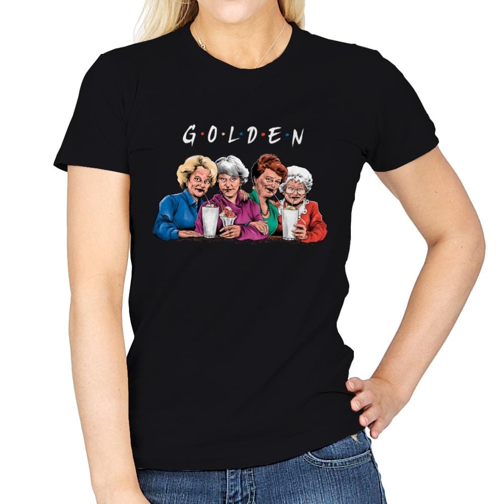 The Golden Friends Remix - Womens T-Shirts RIPT Apparel Small / Black