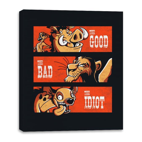 The Good The Bad And The Idiot - Canvas Wraps Canvas Wraps RIPT Apparel 16x20 / Black
