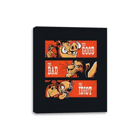 The Good The Bad And The Idiot - Canvas Wraps Canvas Wraps RIPT Apparel 8x10 / Black