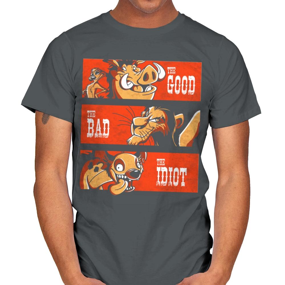 The Good The Bad And The Idiot - Mens T-Shirts RIPT Apparel Small / Charcoal