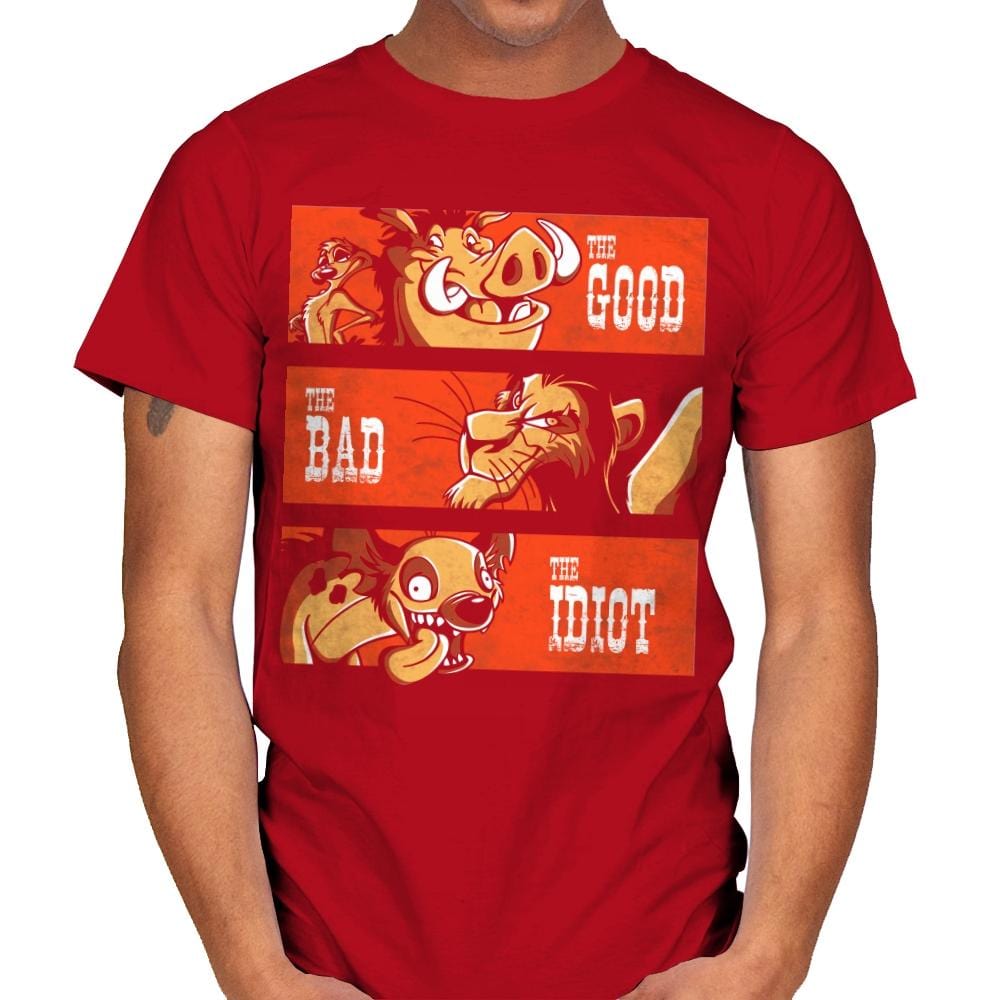 The Good The Bad And The Idiot - Mens T-Shirts RIPT Apparel Small / Red