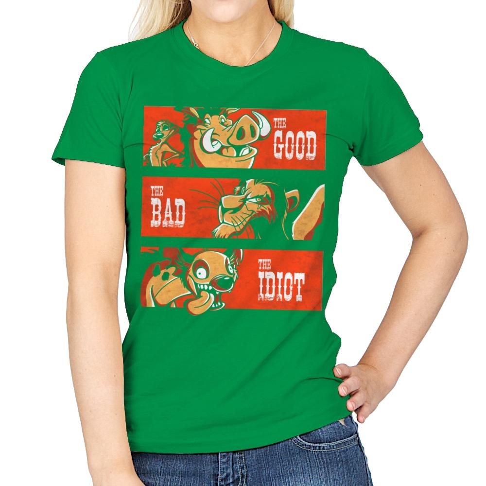 The Good The Bad And The Idiot - Womens T-Shirts RIPT Apparel Small / Irish Green