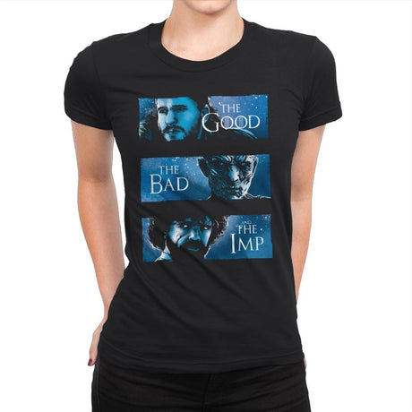 The Good, The Bad and The Imp - Womens Premium T-Shirts RIPT Apparel Small / Black