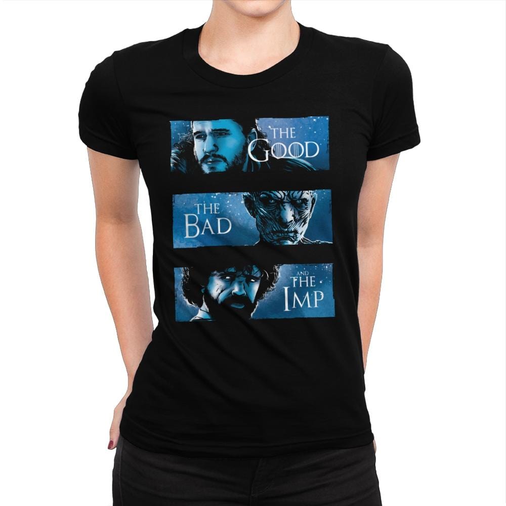 The Good, The Bad and The Imp - Womens Premium T-Shirts RIPT Apparel Small / Indigo