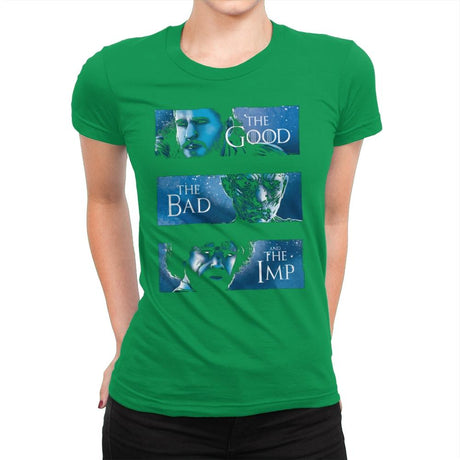 The Good, The Bad and The Imp - Womens Premium T-Shirts RIPT Apparel Small / Kelly Green