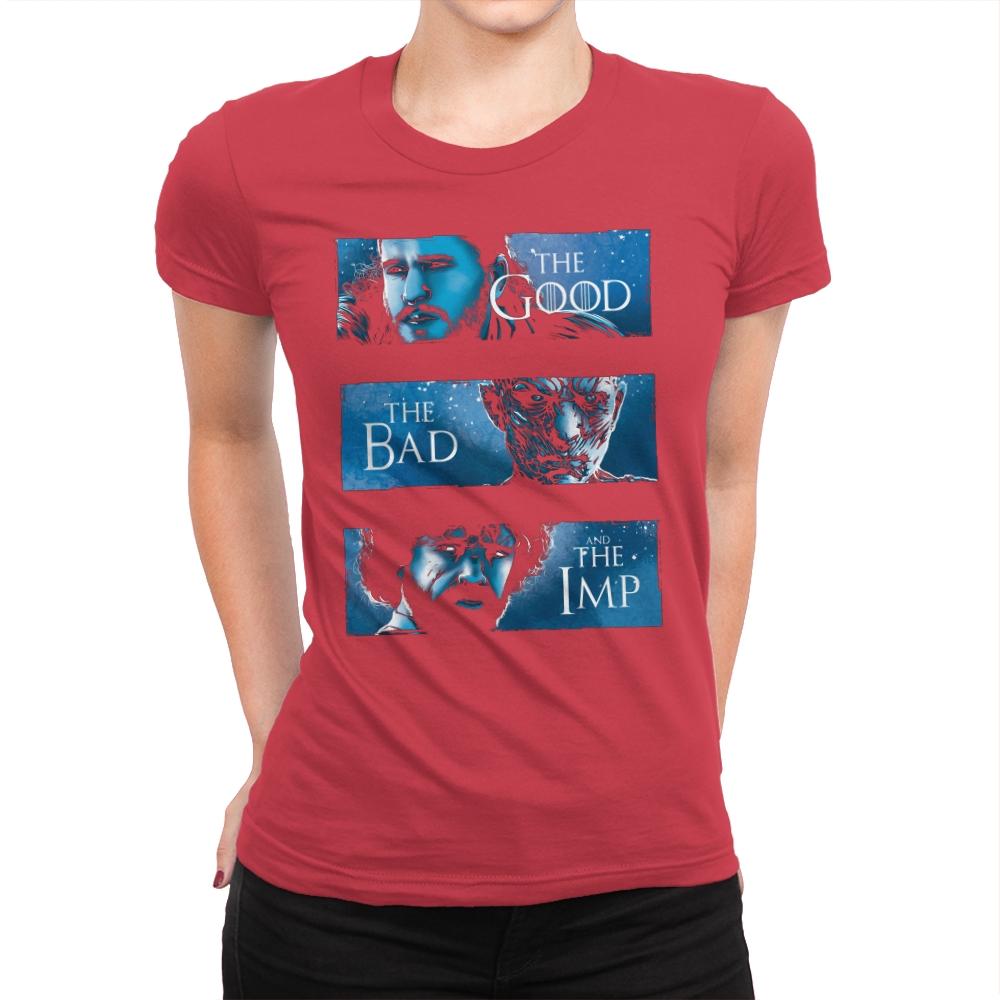 The Good, The Bad and The Imp - Womens Premium T-Shirts RIPT Apparel Small / Red