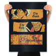 The Good, The Bad and The Star Clown - Prints Posters RIPT Apparel 18x24 / Black