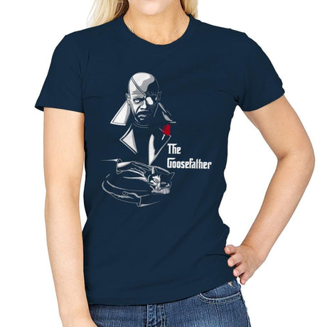 The Goosefather... - Womens T-Shirts RIPT Apparel Small / Navy
