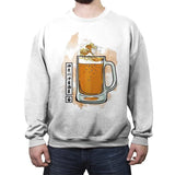 The great beer off Kanagawa - Crew Neck Sweatshirt Crew Neck Sweatshirt RIPT Apparel Small / White