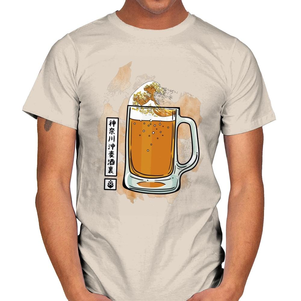 The great beer off Kanagawa - Mens T-Shirts RIPT Apparel Small / Natural
