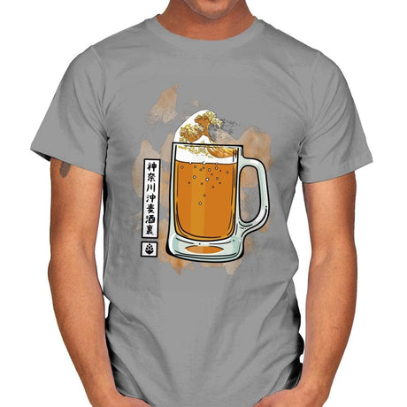 The great beer off Kanagawa - Mens T-Shirts RIPT Apparel Small / Sport Grey