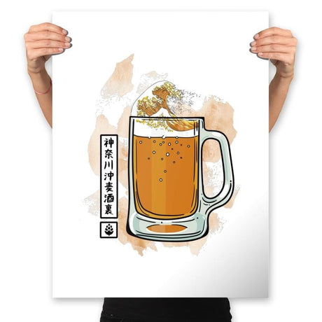 The great beer off Kanagawa - Prints Posters RIPT Apparel 18x24 / White