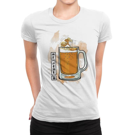 The great beer off Kanagawa - Womens Premium T-Shirts RIPT Apparel Small / White