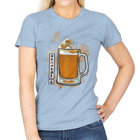 The great beer off Kanagawa - Womens T-Shirts RIPT Apparel Small / Light Blue