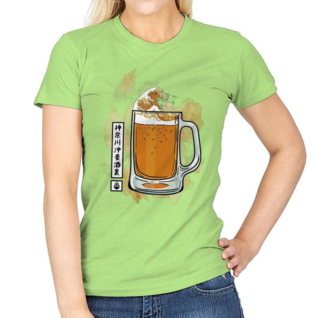 The great beer off Kanagawa - Womens T-Shirts RIPT Apparel Small / Mint Green