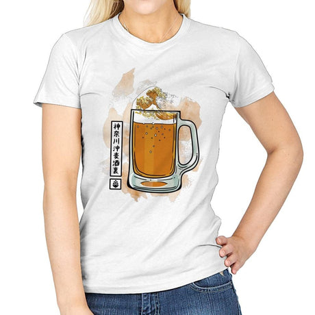 The great beer off Kanagawa - Womens T-Shirts RIPT Apparel Small / White