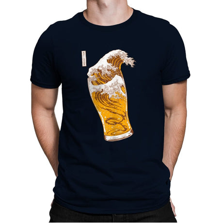 The Great Beer Wave - Mens Premium T-Shirts RIPT Apparel Small / Midnight Navy