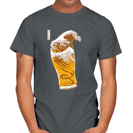 The Great Beer Wave - Mens T-Shirts RIPT Apparel Small / Charcoal