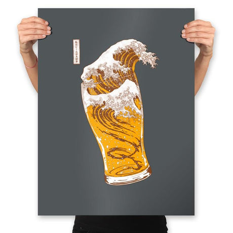 The Great Beer Wave - Prints Posters RIPT Apparel 18x24 / Charcoal