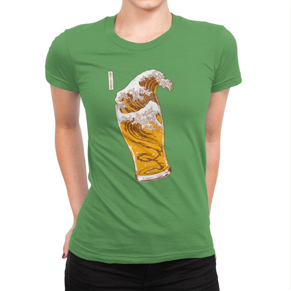 The Great Beer Wave - Womens Premium T-Shirts RIPT Apparel Small / Kelly