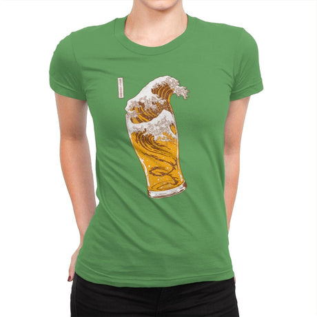 The Great Beer Wave - Womens Premium T-Shirts RIPT Apparel Small / Kelly