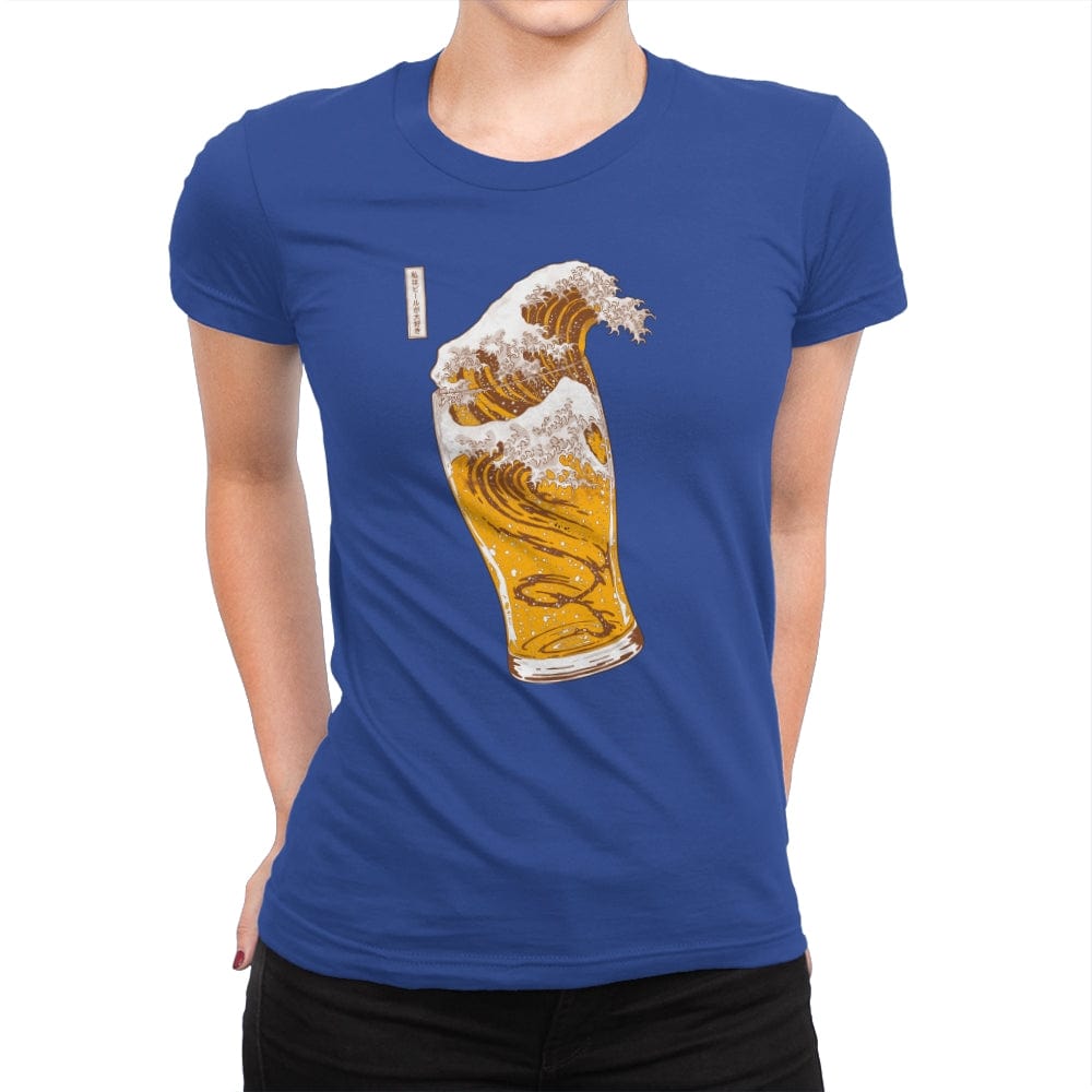 The Great Beer Wave - Womens Premium T-Shirts RIPT Apparel Small / Royal