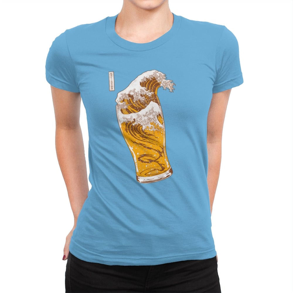 The Great Beer Wave - Womens Premium T-Shirts RIPT Apparel Small / Turquoise