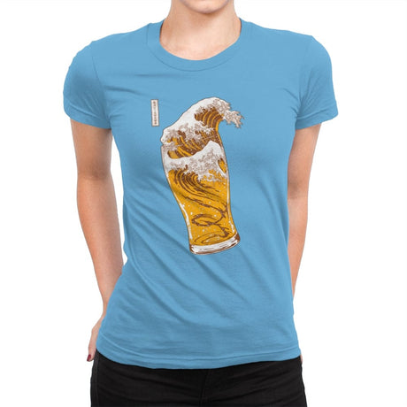 The Great Beer Wave - Womens Premium T-Shirts RIPT Apparel Small / Turquoise