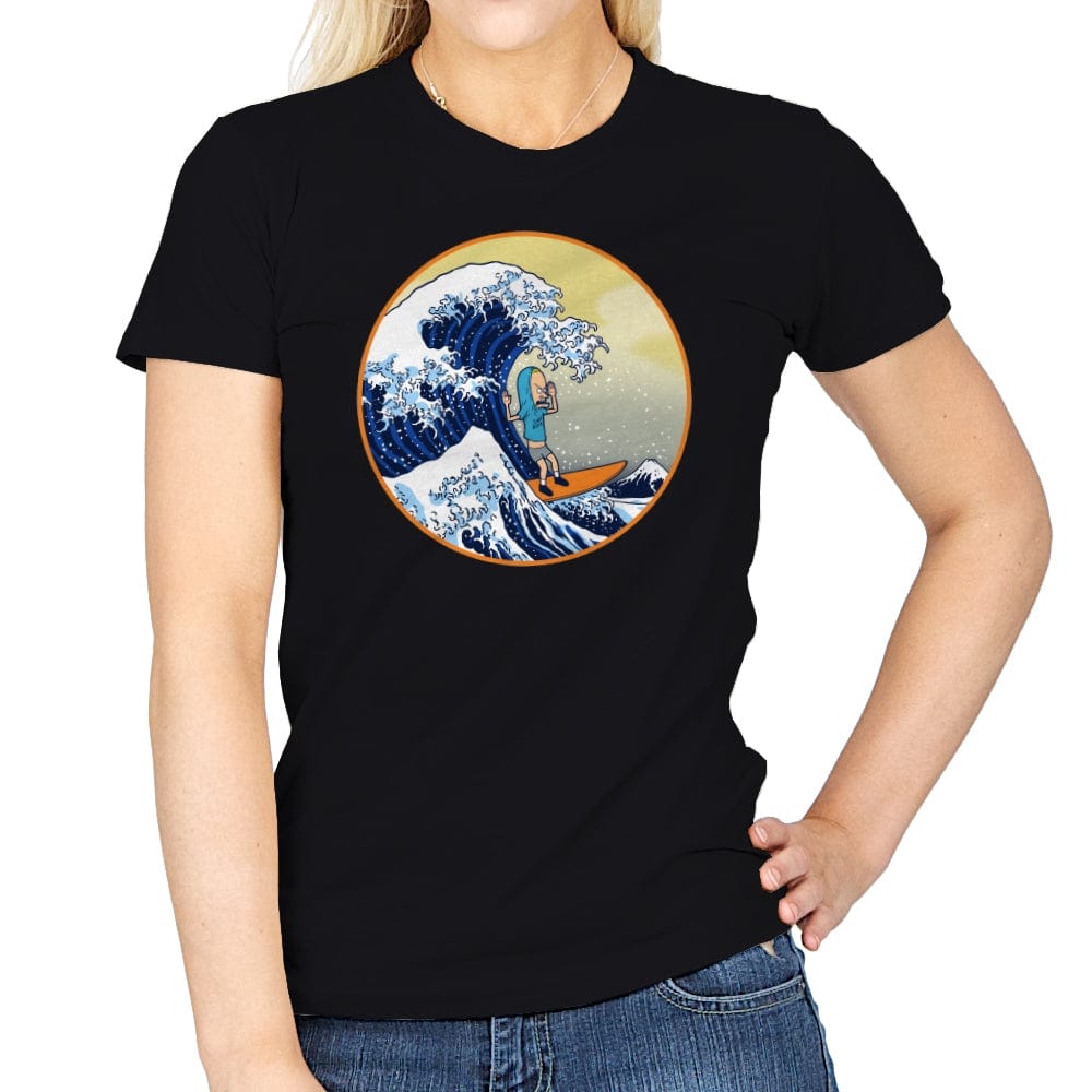 The Great Cornholio Off Kanagawa - Womens T-Shirts RIPT Apparel Small / Black