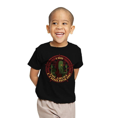 The Great Cthulholio - Youth T-Shirts RIPT Apparel X-small / Black