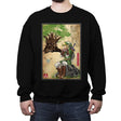 The Great Deku Woodblock - Crew Neck Sweatshirt Crew Neck Sweatshirt RIPT Apparel Small / Black