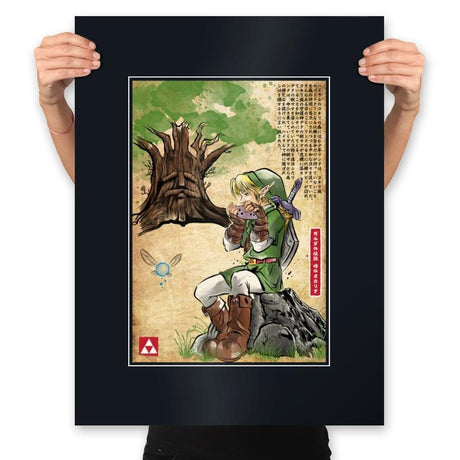 The Great Deku Woodblock - Prints Posters RIPT Apparel 18x24 / Black
