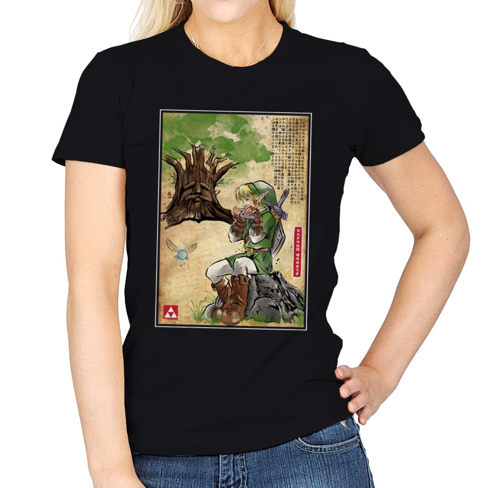 The Great Deku Woodblock - Womens T-Shirts RIPT Apparel Small / Black