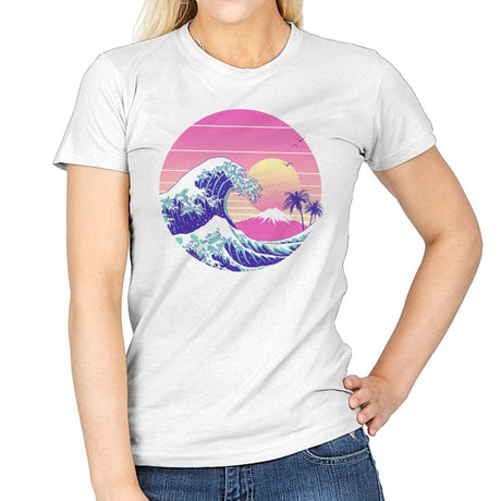 The Great Dream Wave - Womens T-Shirts RIPT Apparel Small / White
