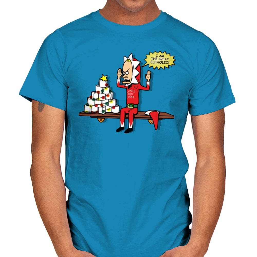 The Great Elfholio - Mens T-Shirts RIPT Apparel Small / Sapphire