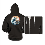 The Great Monster of Kanagawa - Hoodies Hoodies RIPT Apparel Small / Black