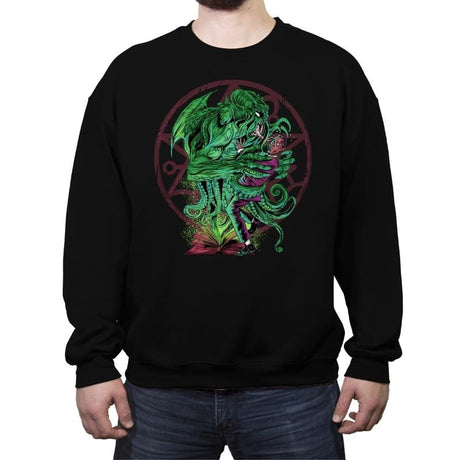 The Great Old Ones Kiss - Crew Neck Sweatshirt Crew Neck Sweatshirt RIPT Apparel Small / Black