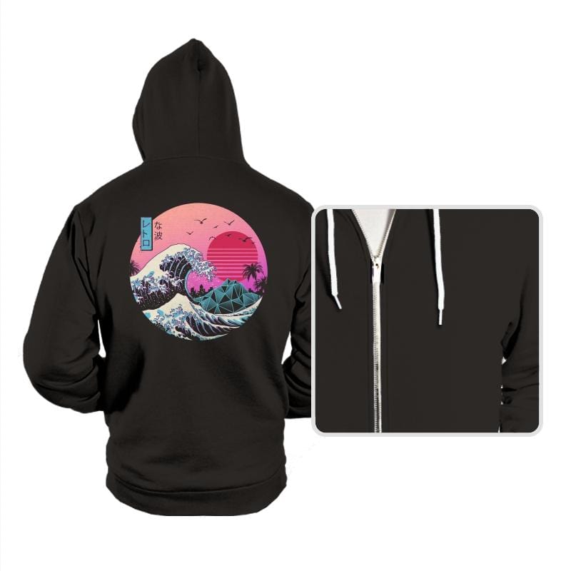 The Great Retro Wave - Hoodies Hoodies RIPT Apparel Small / Black