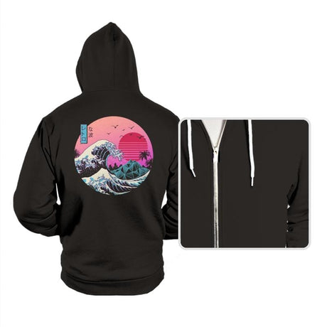 The Great Retro Wave - Hoodies Hoodies RIPT Apparel Small / Black