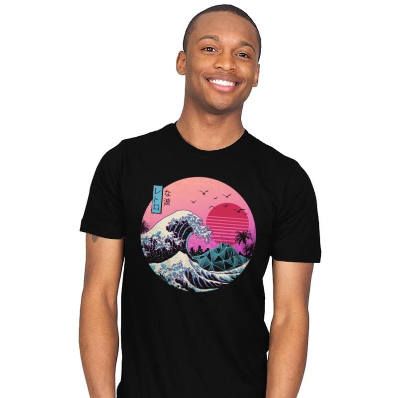 The Great Retro Wave - Mens T-Shirts RIPT Apparel Small / Black