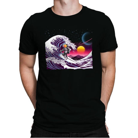 The Great Space Wave - Mens Premium T-Shirts RIPT Apparel Small / Black