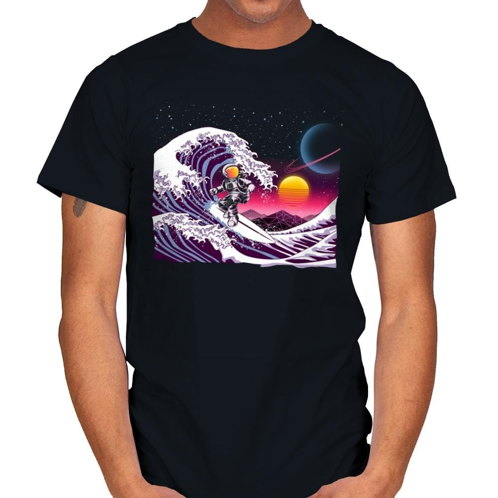 The Great Space Wave - Mens T-Shirts RIPT Apparel Small / Black
