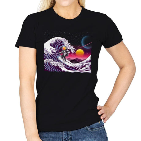 The Great Space Wave - Womens T-Shirts RIPT Apparel Small / Black