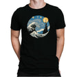 The Great Starry Wave - Mens Premium T-Shirts RIPT Apparel Small / Black