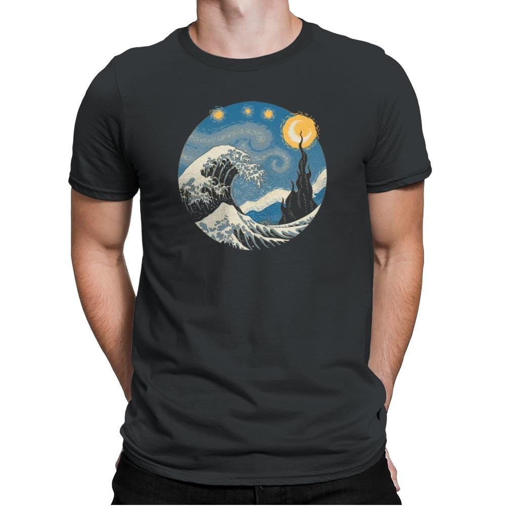 The Great Starry Wave - Mens Premium T-Shirts RIPT Apparel Small / Heavy Metal